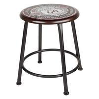 HOCKER aus Metall, schwarz, 38x45cm - Multicolor, Metall (38/45/38cm) - Wanderlust