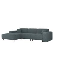 ECKSOFA Gloria In Scala - Blau, Holzwerkstoff/Textil (165/266cm) - Fun Möbel