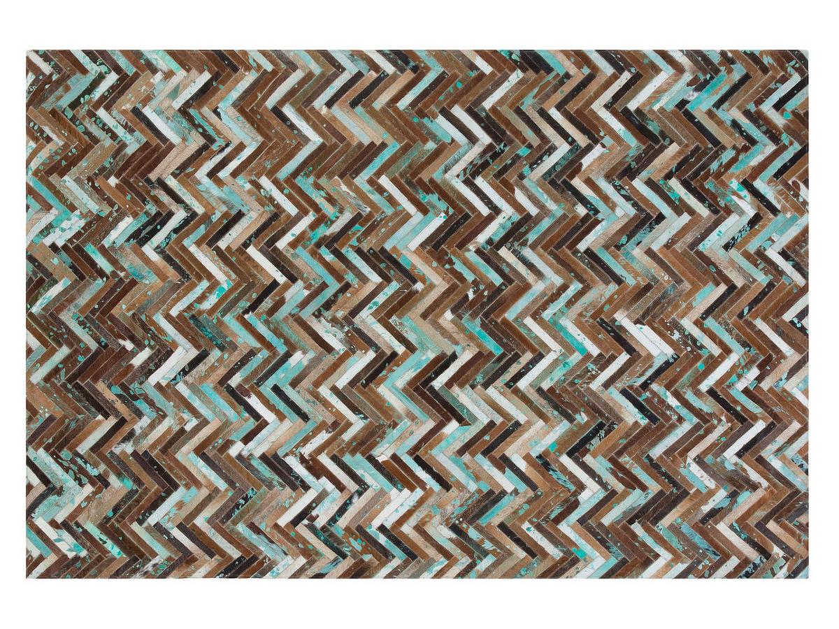 KURZFLOR-TEPPICH Amasya 230/160 cm - Multicolor, Fell (160/230cm) - Beliani