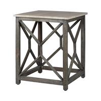 BEISTELLTISCH Florence 45x45x55 cm quadratisch Grau aus Mangoholz - Grau, Holz (55/45/55cm) - WOMO-DESIGN