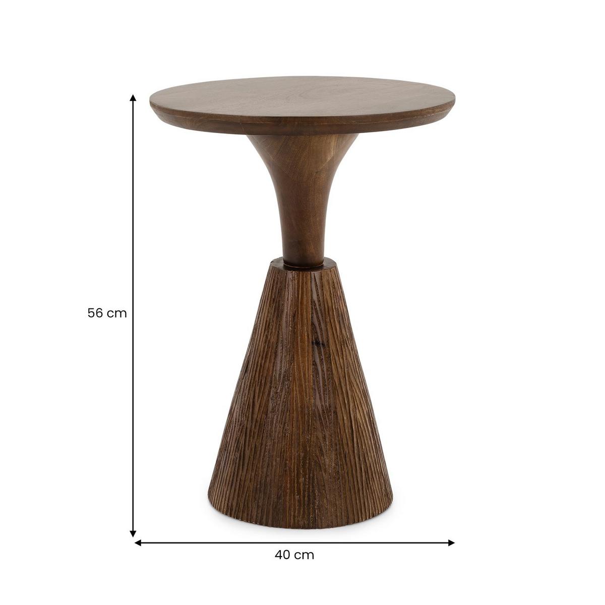 BEISTELLTISCH BHIMA braun - Braun, Holz (40/40/56cm) - IDIMEX