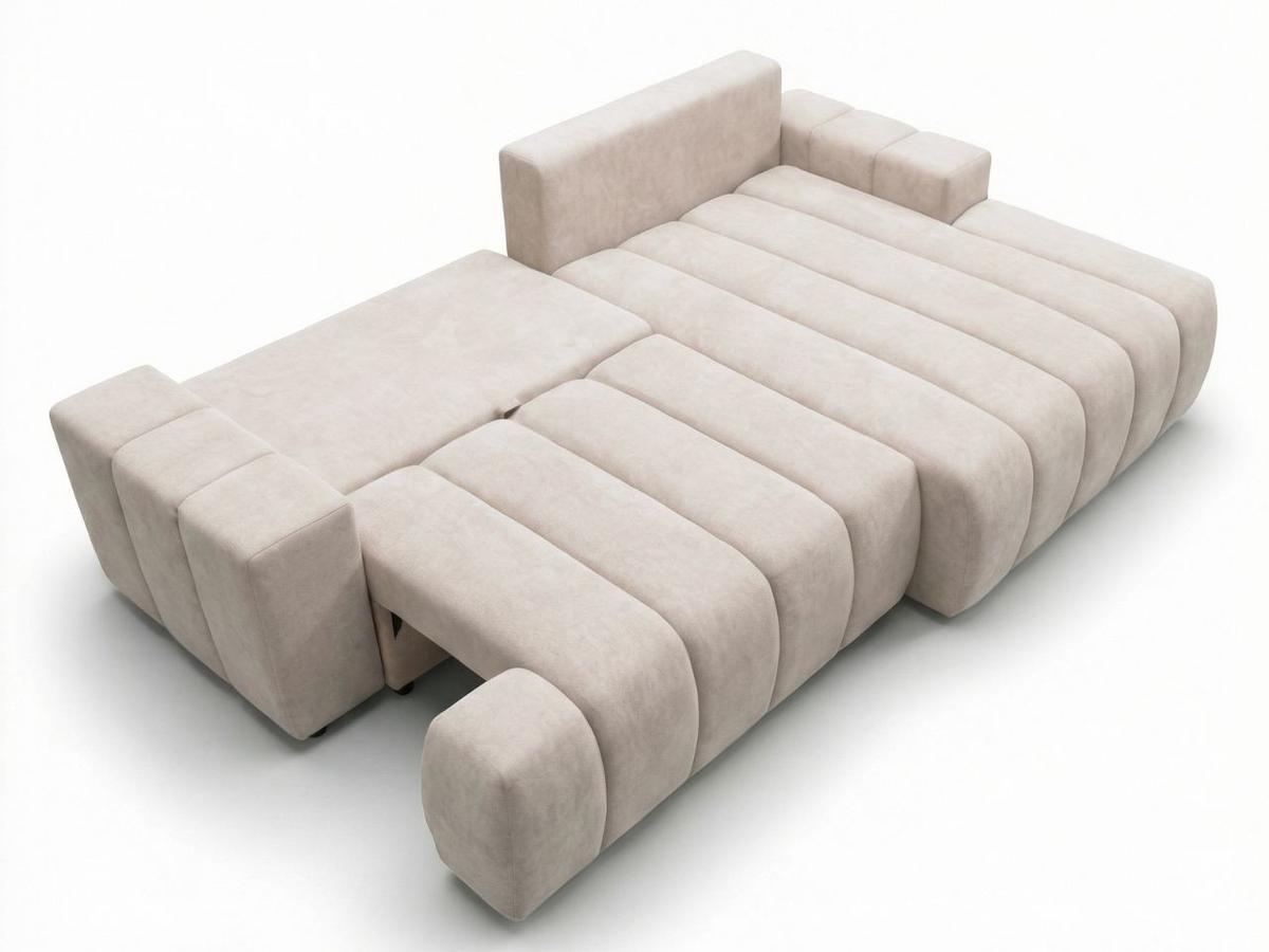 ECKSOFA Caleo Creme Rechts - Creme, Holz/Textil (270/170cm) - Graingold