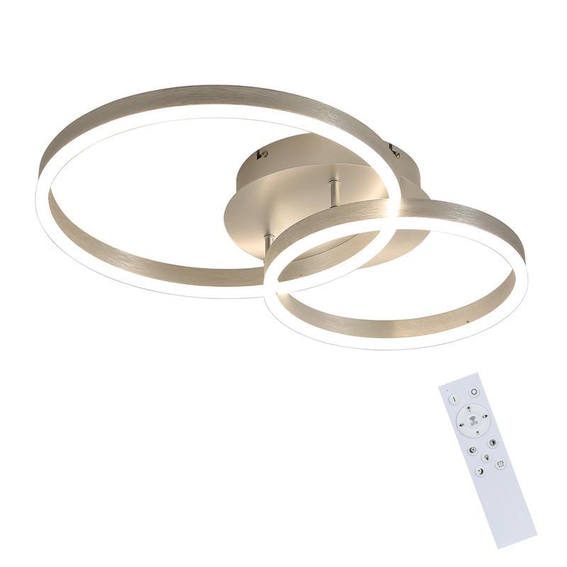 LED-DECKENLEUCHTE Emmendingen II 40/59cm - Silberfarben, Metall (40/59/12cm) - Nettlife