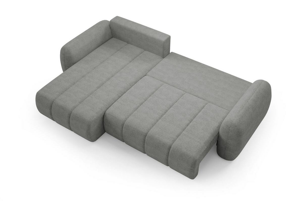 ECKSOFA Caria Mit Schlaffunktion - Grau, Holzwerkstoff/Textil (304/190cm) - Fun Möbel