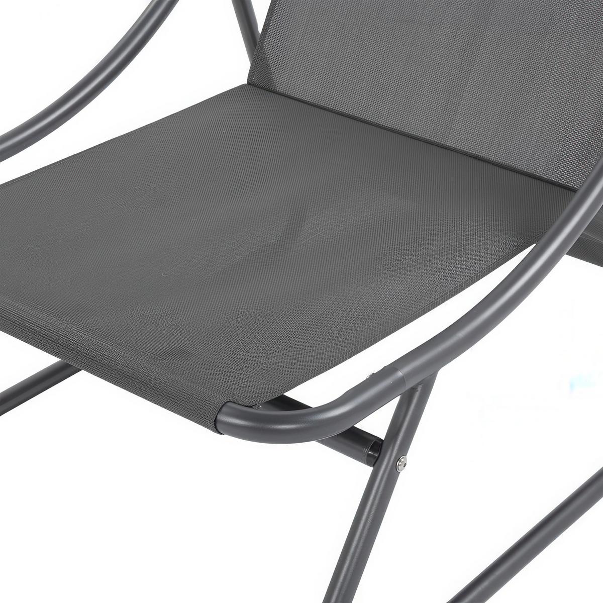GARTENSET Solaro , aus Metall, 2 Sessel + 2-Sitzer Sofa + Couchtisch, Dunkelgrau - Dunkelgrau, Metall - Beautysofa
