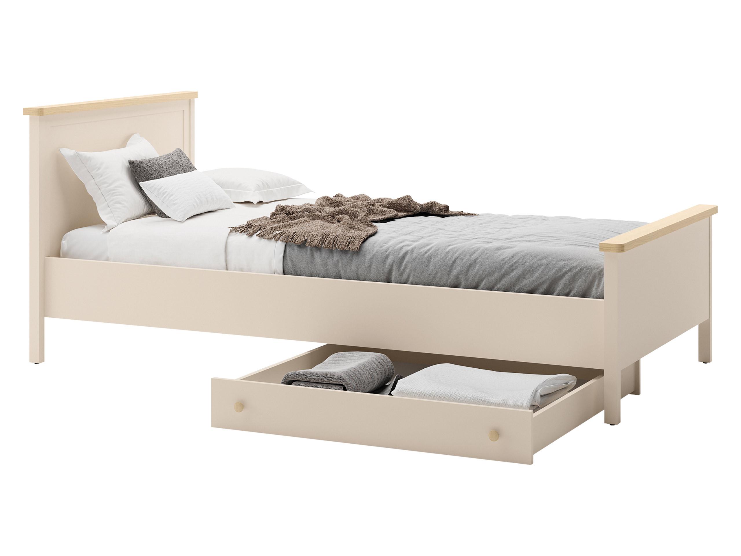 JUGENDBETT Story SO17 mit Bettschublade - Sandfarben/Goldfarben, Holzwerkstoff/Kunststoff (120/200cm) - MIRJAN24