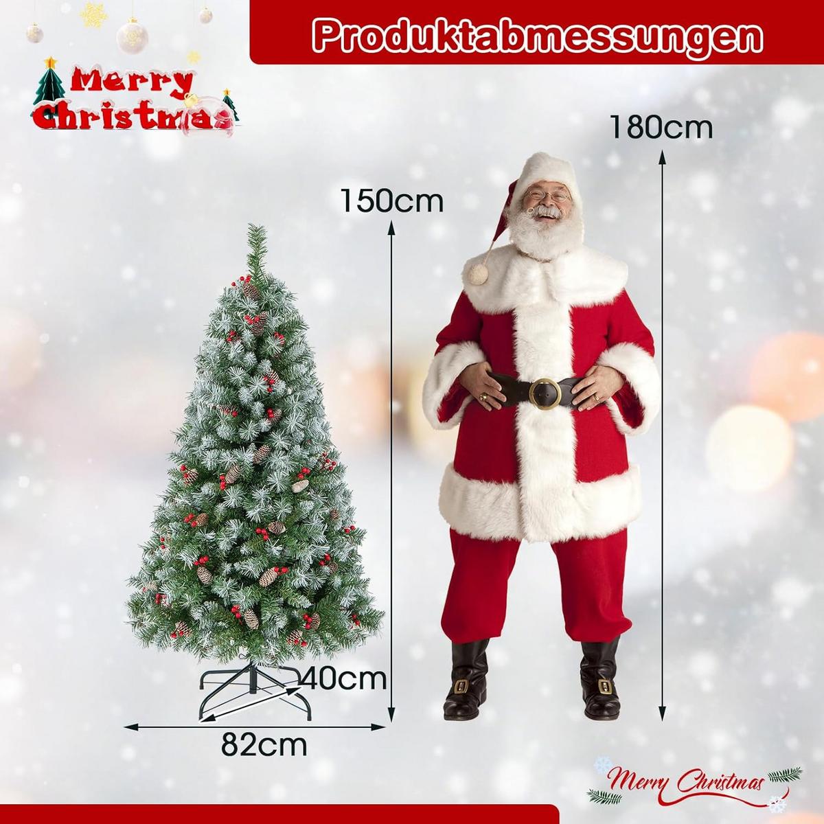 WEIHNACHTSBAUM 150cm Grün - Grün, Kunststoff (150cm) - COSTWAY