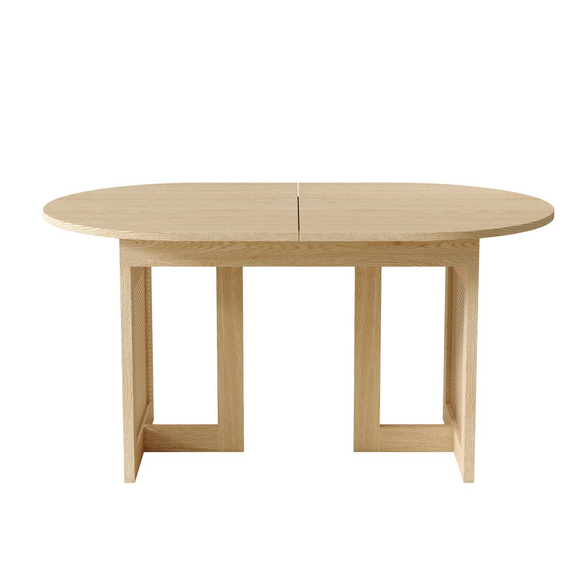 ESSTISCH Ausziehbar 150-200cm Eichenfarbe Rattan-Beine Abgerundet - Eichefarben, Holzwerkstoff (90/200/75cm) - Urban Meuble