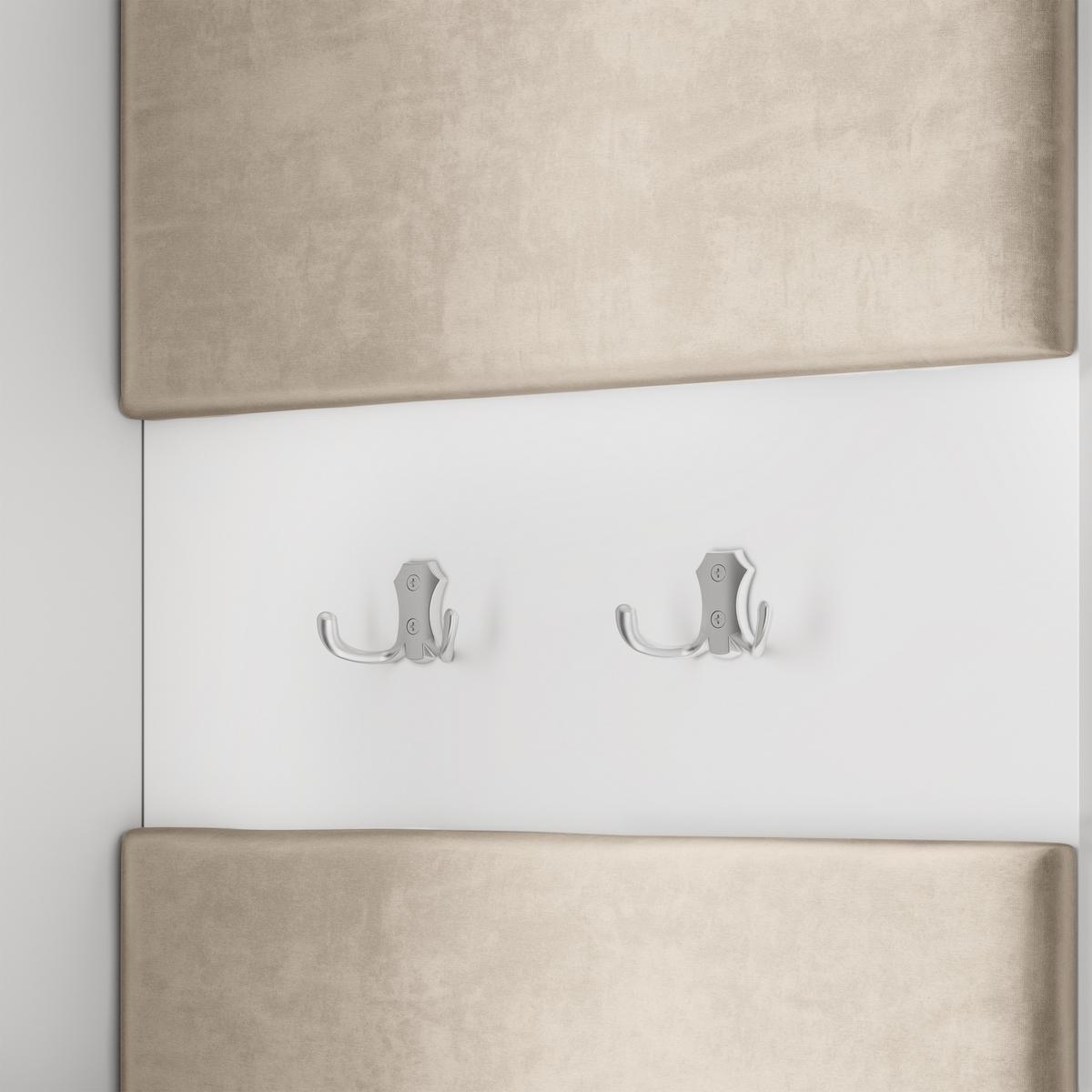 GARDEROBENSCHRANK LORI 95/181/51 cm Modern Weiß - Beige/Weiß, Holzwerkstoff (95/181/51cm) - MASSENO