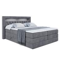 BOXSPRINGBETT NOEL GOLD KING - 160x200 - H3/H4 - Dunkelgrau - Dunkelgrau, Holzwerkstoff (160/200cm) - ALTDECOR