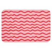 BADEMATTE Verspielt - Muster - Rot 90x60 cm - Rosa, Textil (90/60cm) - OnlyWow