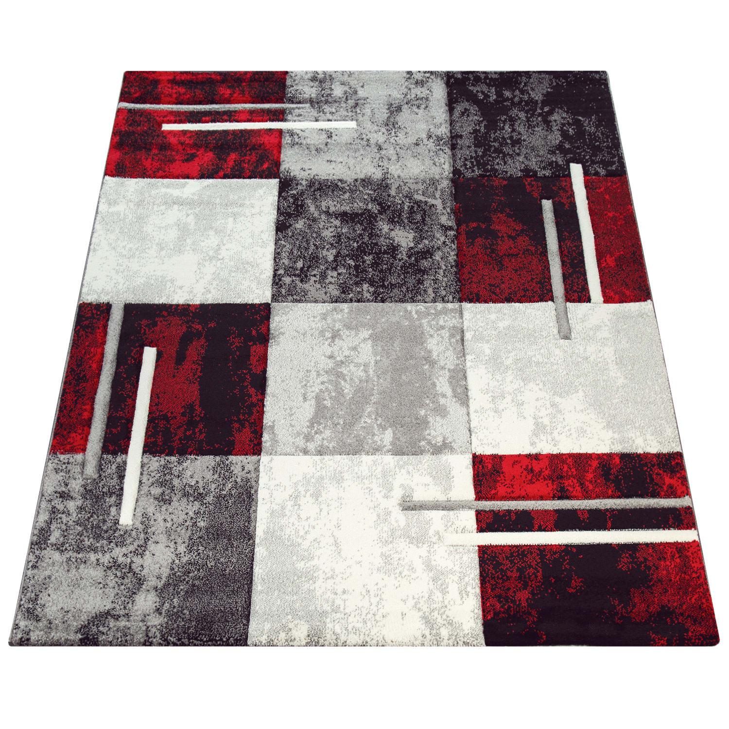 KURZFLORTEPPICH, kariert, aus Polypropylen, Grau, 80 x 150 cm - Grau, Textil (80/150cm) - KADIMA DESIGN