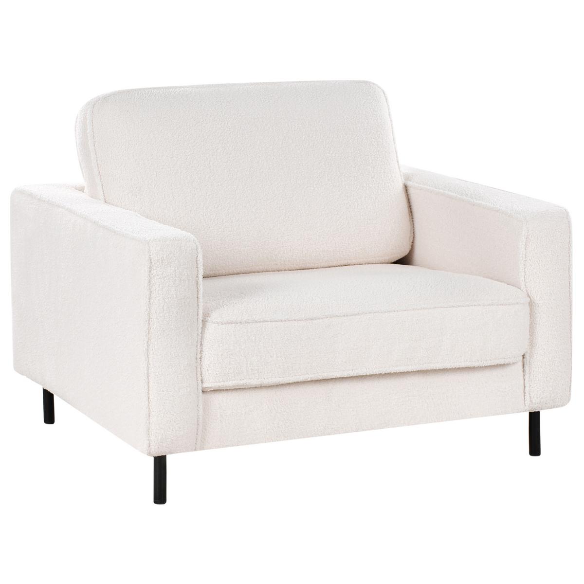 SESSEL Weiß Savalen - Schwarz/Weiß, Textil (117/87/91cm) - Beliani