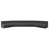 WOHNLANDSCHAFT modulares Sofa Montra-U2 - 581x174x70 cm Grau - Grau, Holzwerkstoff/Textil (581/70/174cm) - ALTDECOR
