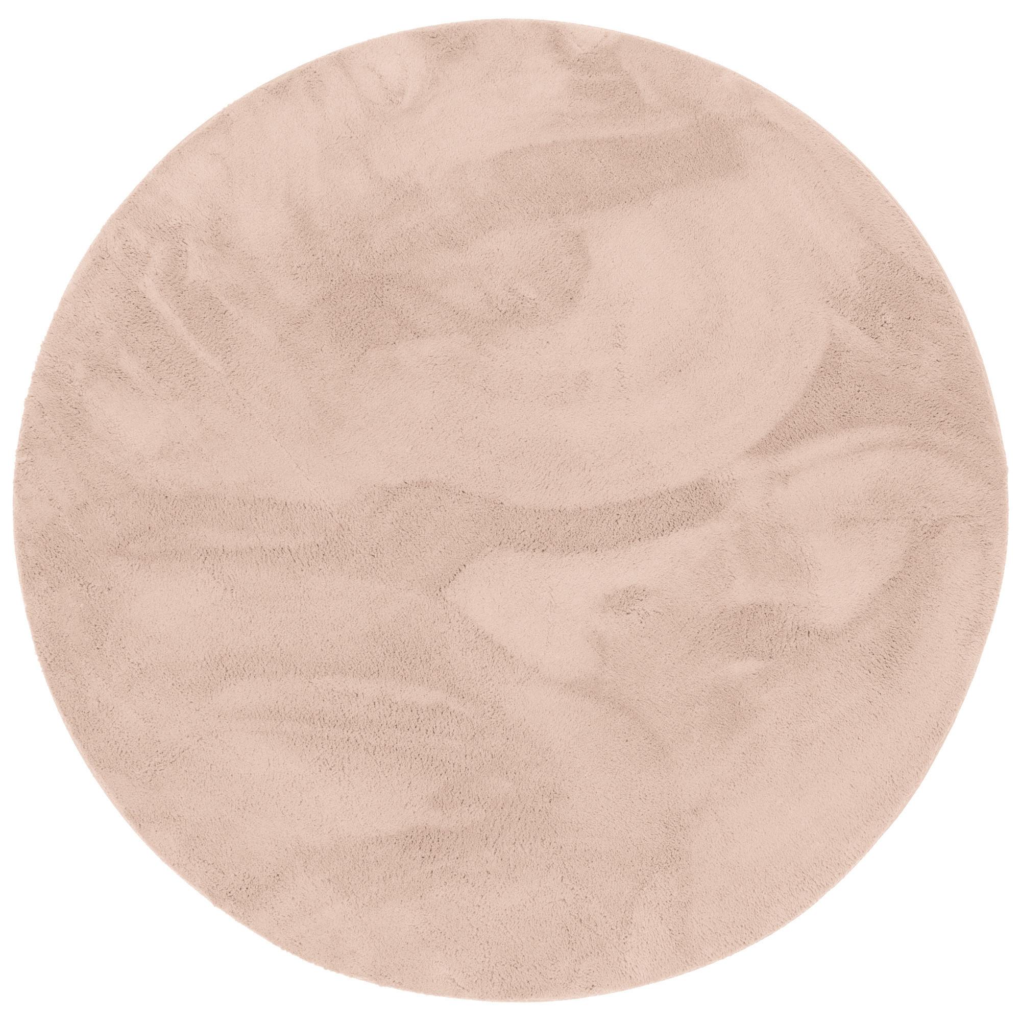 FELLTEPPICH SUPER SOFT PEARL RUND - Altrosa, Textil (200/200cm) - Pergamon