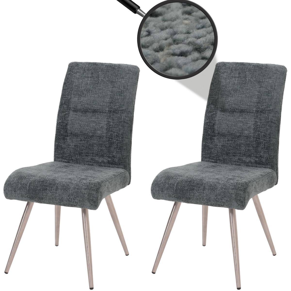 ESSZIMMERSTUHL Blau 2er-Set - Blau, Textil (68/97/64cm) - MCW