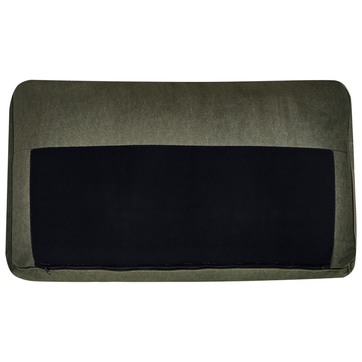ECKSOFA 4-Sitzer Samtstoff Dunkelgrün linksseitig Kiruna - Schwarz/Grün, Textil (290/148cm) - Beliani