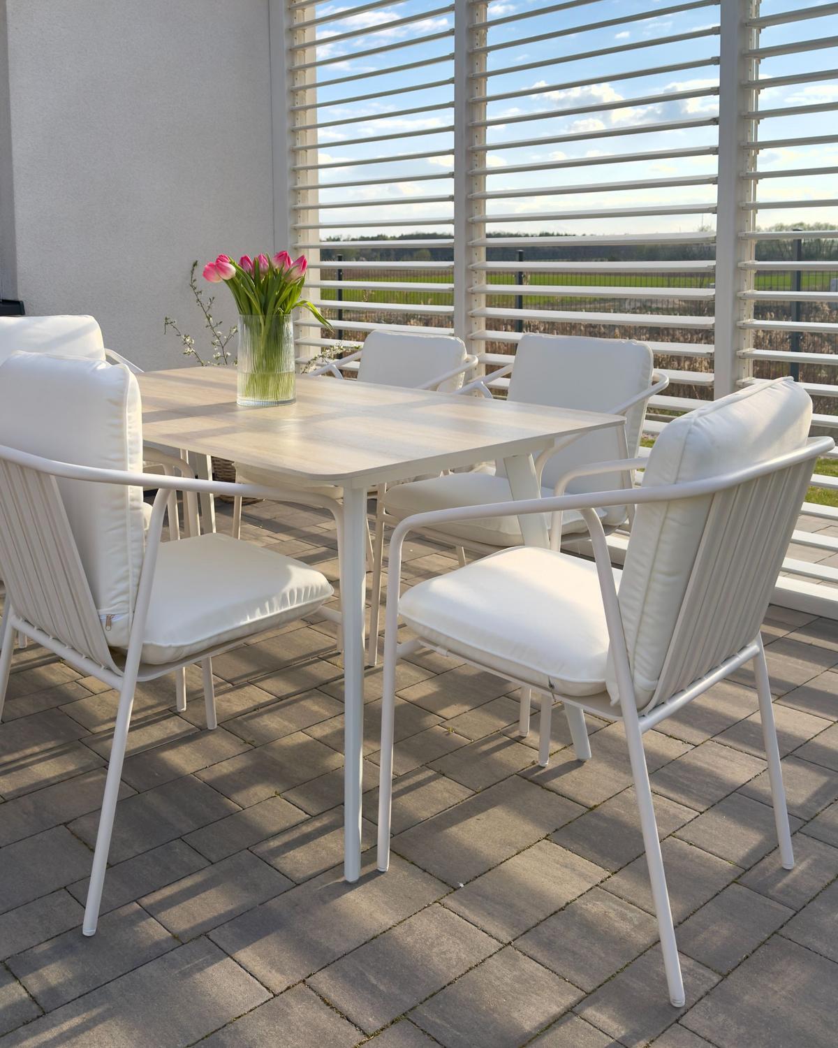 GARTENTISCH 160/90 cm Stein Travertinoptik Rodallo - Beige, Stein (160/90/75cm) - Beliani