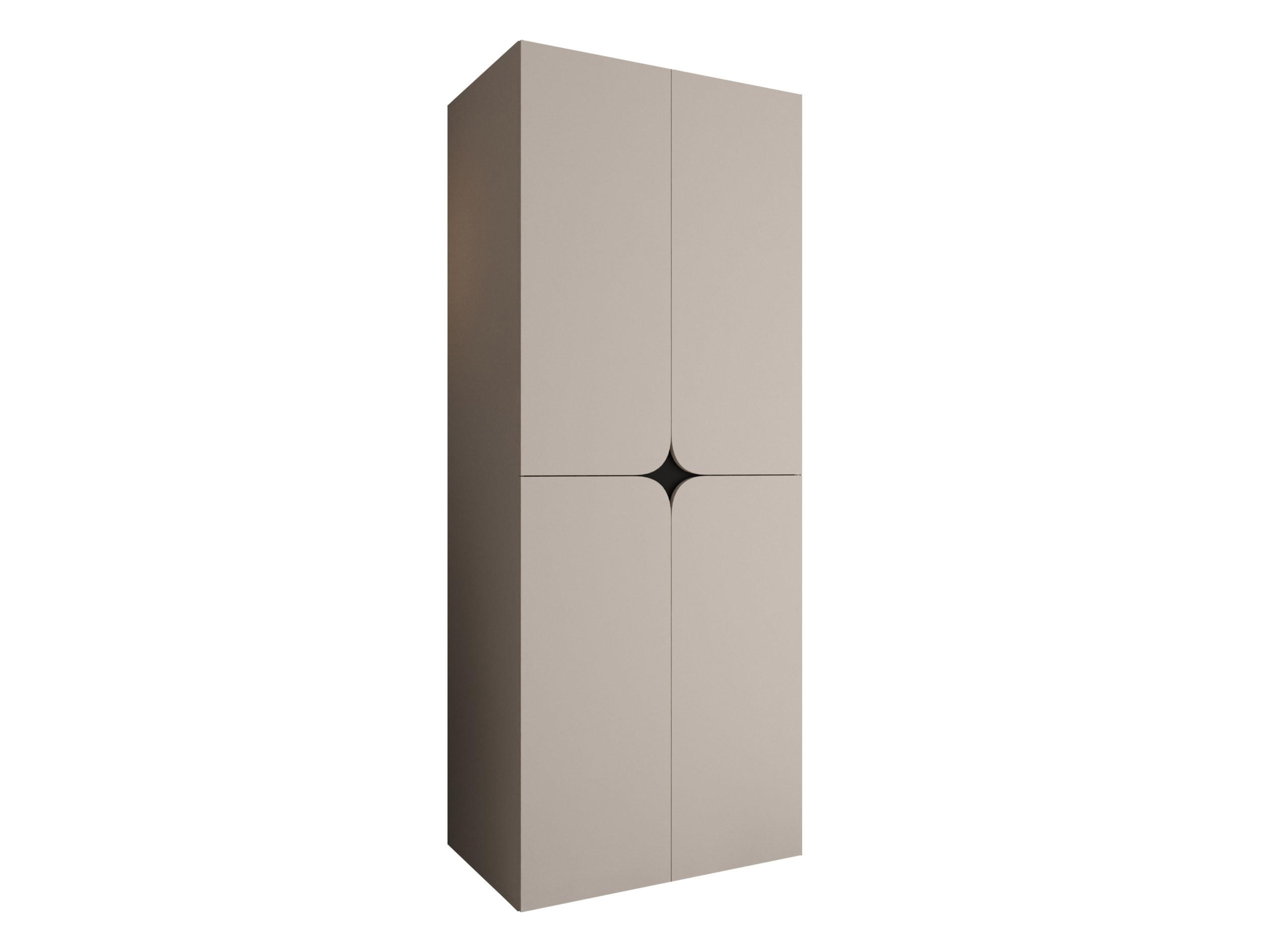 DREHTÜRENSCHRANK Espresso 80 cm - Kaschmir/Schwarz, Holzwerkstoff/Kunststoff (80/203/50cm) - MIRJAN24