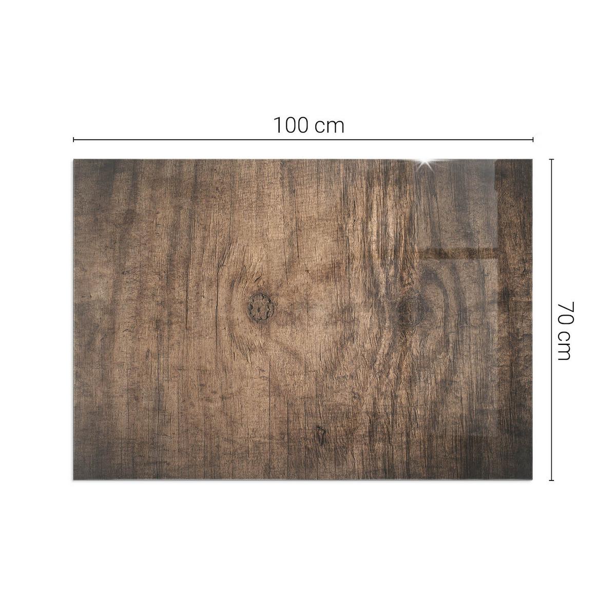 GLASPLATTE für Kamin 100x70 cm - Braun, Glas (100/70/0.4cm) - TULUP