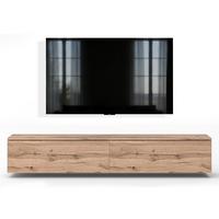 LOWBOARD Barvo 2x100 Eiche Wotan 200/34/32 cm – hängendes TV-Board - Braun, Holzwerkstoff (200/34/32cm) - AX Living