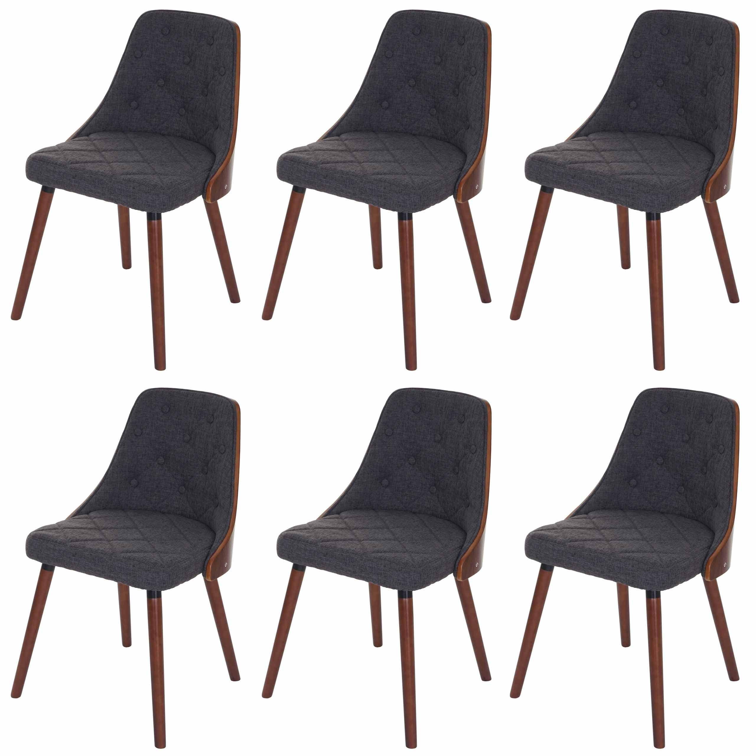 ESSZIMMERSTUHL Grau 6er-Set - Grau, Textil (50/82/53cm) - MCW