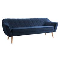 SOFA Skand 3 - Dunkelblau/Naturfarben, Holz/Textil (180/75/74cm) - MIRJAN24