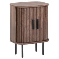 NACHTTISCH Braun Bradley - Dunkelbraun/Schwarz, Holzwerkstoff (30/40/55cm) - Beliani