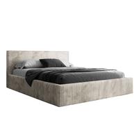 POLSTERBETT TILIA 180x200 cm Tilia 03, 34 Holzlatten, Kopfteil 95 cm - Creme, Textil (180/200cm) - Lookway