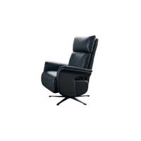 RELAXSESSEL NAMA Schwarz Leder Relaxfunktion - Schwarz, Leder/Metall (78/111/86cm) - KAWOLA