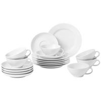 TEESERVICE Rondo Liane weiß 18-tlg. - Weiß, Keramik (20.6/28.4/20.6cm) - Seltmann Weiden