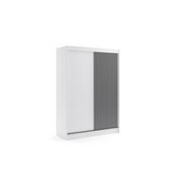 KLEIDERSCHRANK VILAN mit Lamel - 150 cm - Weiß|Schwarz - Schwarz/Weiß, Holzwerkstoff (150/215/61cm) - ALTDECOR