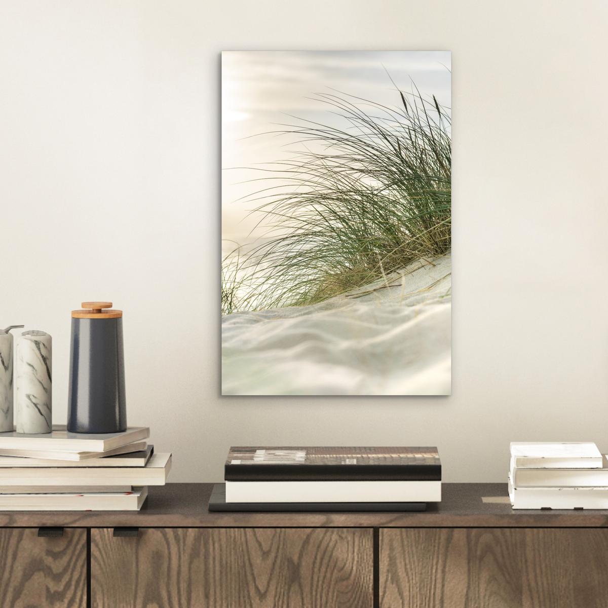 METALLBILD Dünen mit Strandhafer in der Sonne des Nationalparks Schleswig-Holsteinisches Wattenmeer 20x30 cm - Creme, Metall (20/30cm) - MuchoWow