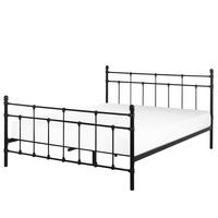METALLBETT 160/200cm Schwarz Lynx - Schwarz, Metall (160/200cm) - Beliani