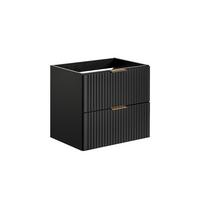 WASCHTISCHUNTERSCHRANK 60.2cm Adriel Mattschwarz - Schwarz, Holzwerkstoff (60.2/57/46cm) - Petits-meubles