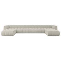 WOHNLANDSCHAFT modulares Sofa Joren-U3 - 501x177x70 cm Creme - Hellgrau/Creme, Holzwerkstoff/Textil (501/70/177cm) - ALTDECOR
