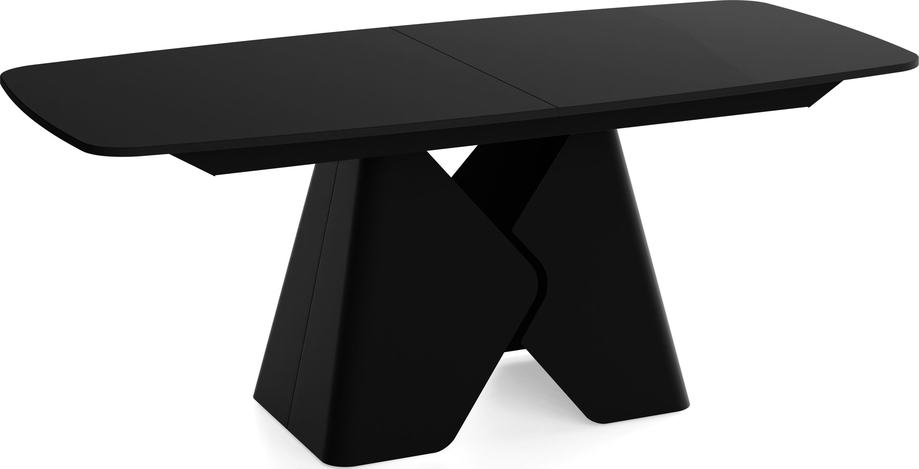 ESSTISCH Vanta rechteckig ausziehbar verlängerbar mit Schwarzem Metallgestell, Schwarz 180-270/90/76 cm - Schwarz, Holzwerkstoff/Metall (90/270/76cm) - WFL GROUP