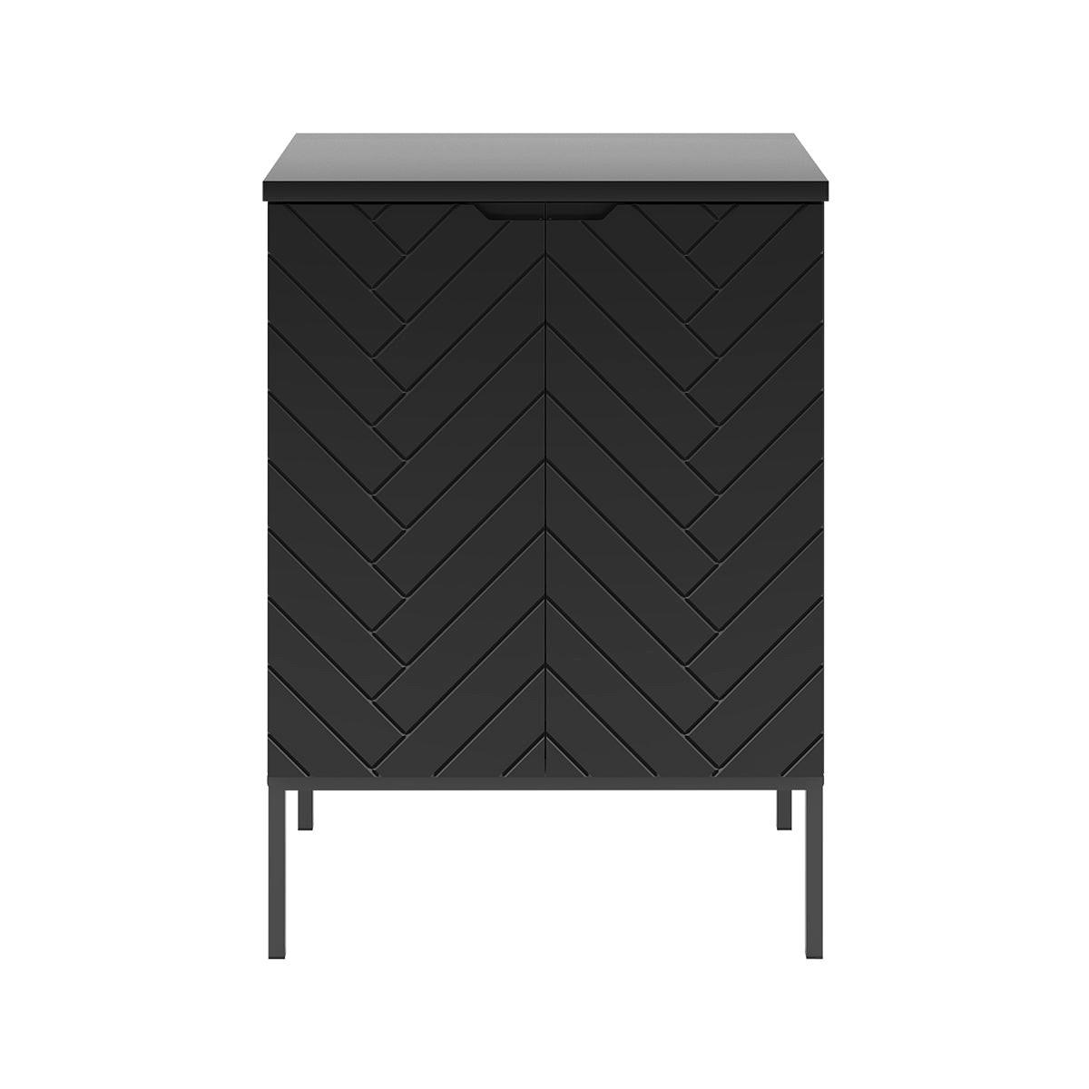 WASCHTISCHUNTERSCHRANK 60.6cm Daria Schwarz - Schwarz, Holzwerkstoff (60.6/84.2/45.8cm) - Petits-meubles