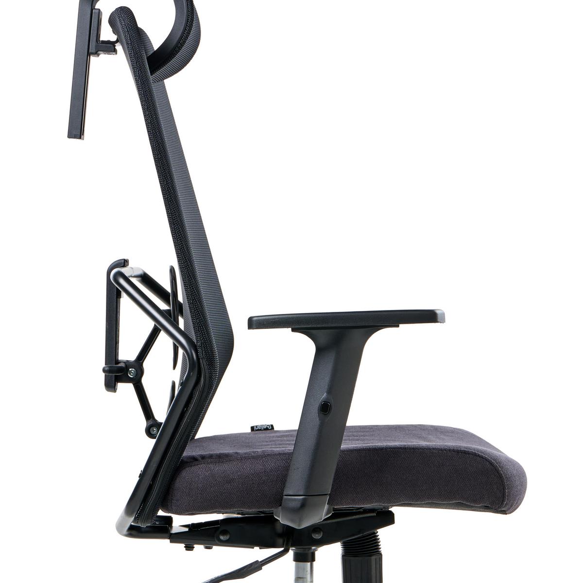 BÜROSTUHL Schwarz Oryn - Schwarz, Textil (71/111/65cm) - Beliani