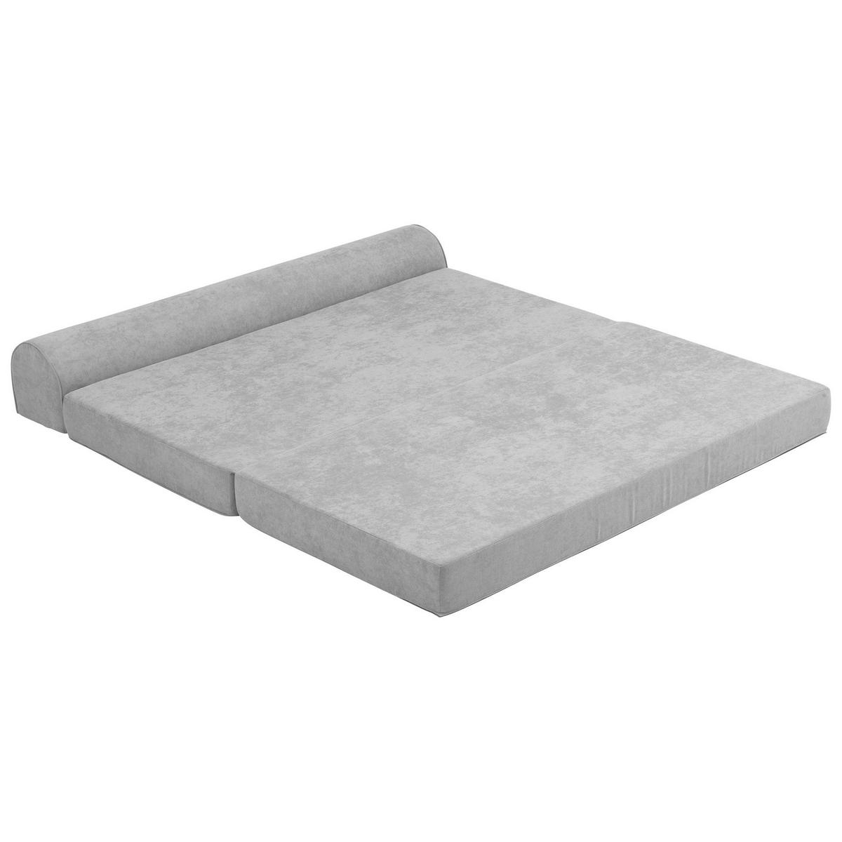 FALTSOFA Katusha Flachgewebe hellgrau - Hellgrau, Kunststoff (80/57/160cm) - 58aufmkessel