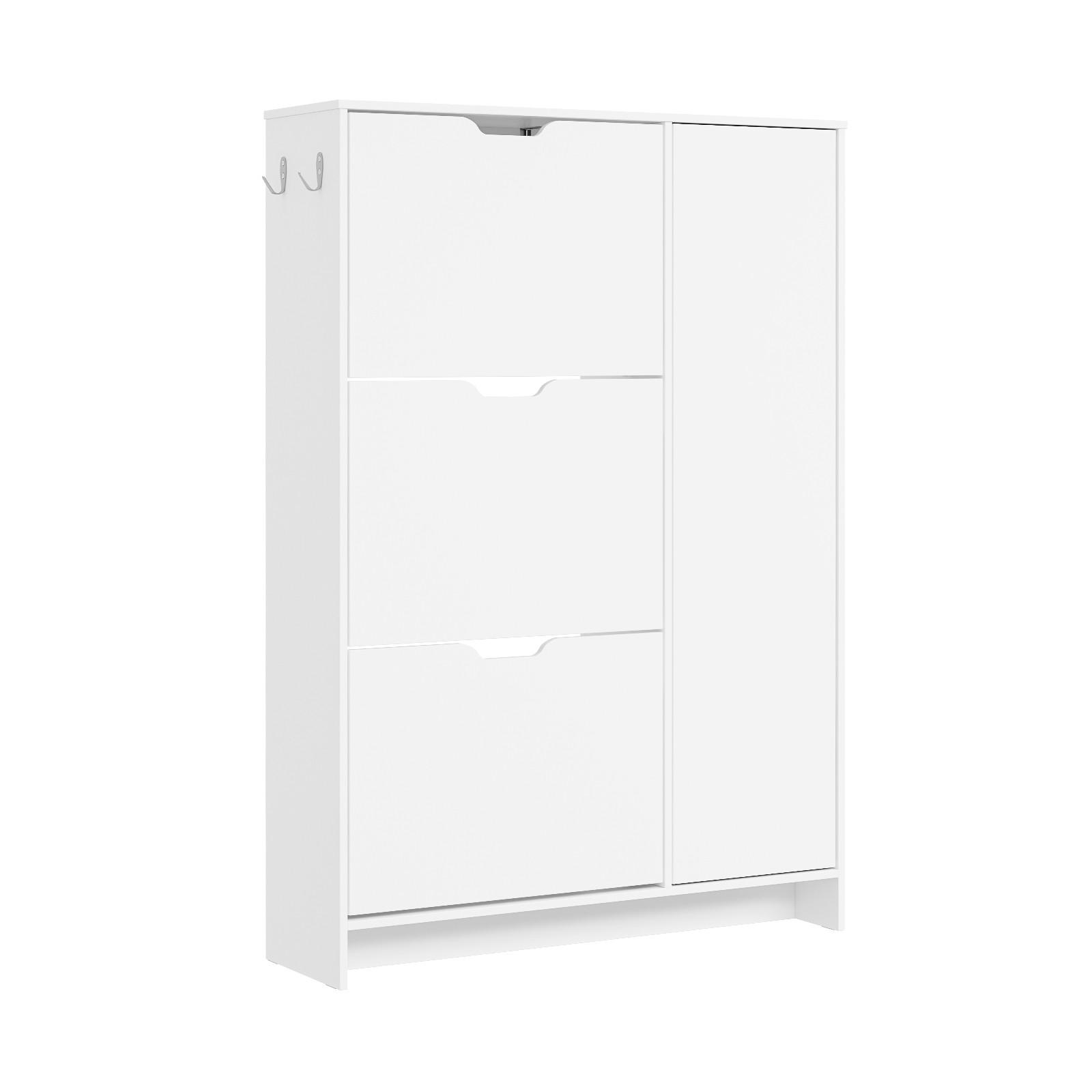 SCHUHSCHRANK mit klappbaren Fächern und Haken FSR220-W - Ahornfarben, Fell (84/121/24cm) - SoBuy