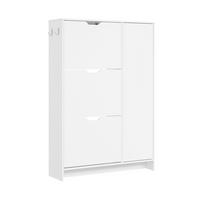 SCHUHSCHRANK mit klappbaren Fächern und Haken FSR220-W - Ahornfarben, Fell (84/121/24cm) - SoBuy