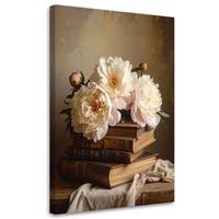 LEINWANDBILD Blumen 40x60cm - Braun, Textil (40/60cm) - Feeby