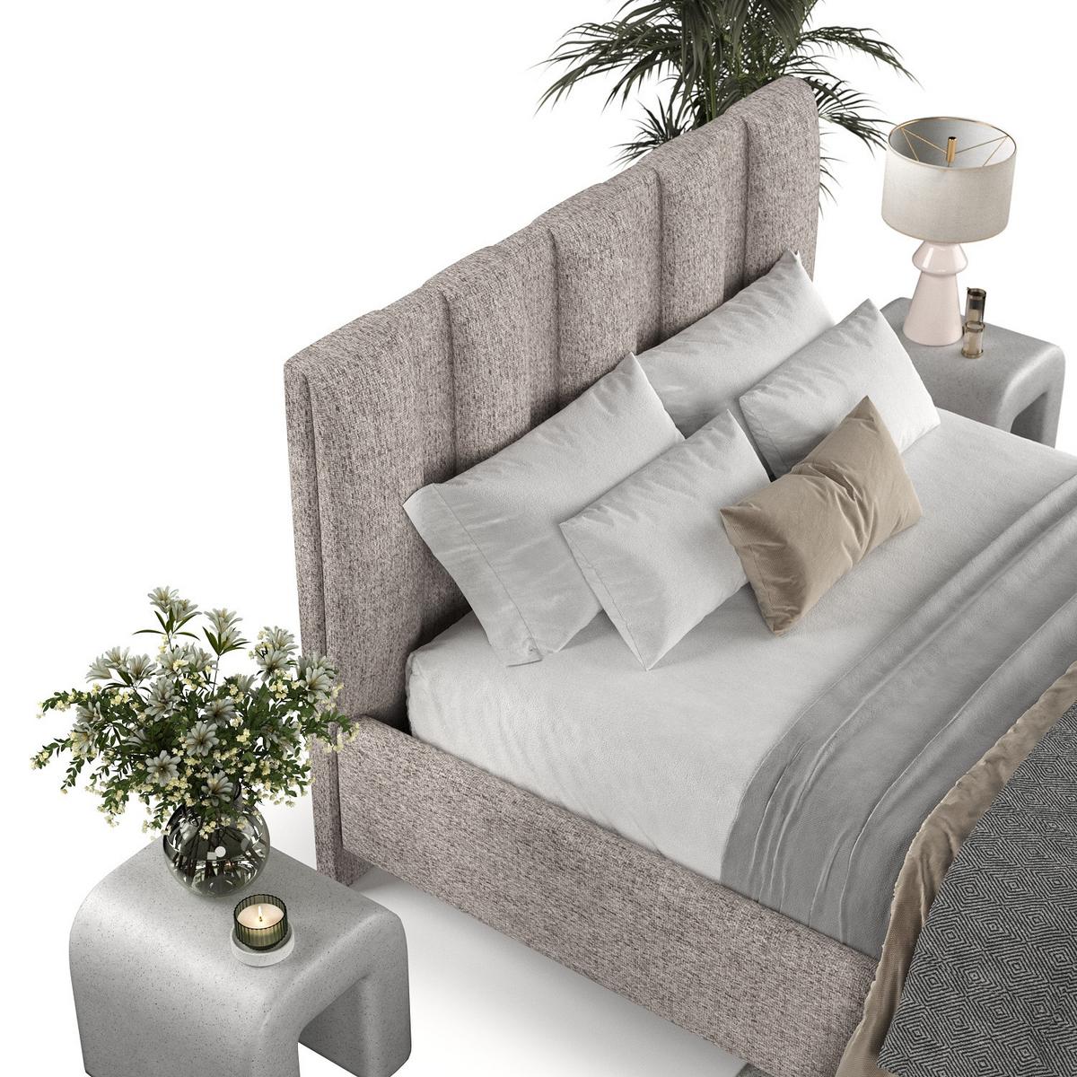 POLSTERBETT Loom 120/200 cm Beige im Neve Stoff - Beige/Naturfarben, Holz/Holzwerkstoff (120/200cm) - AltaBeds
