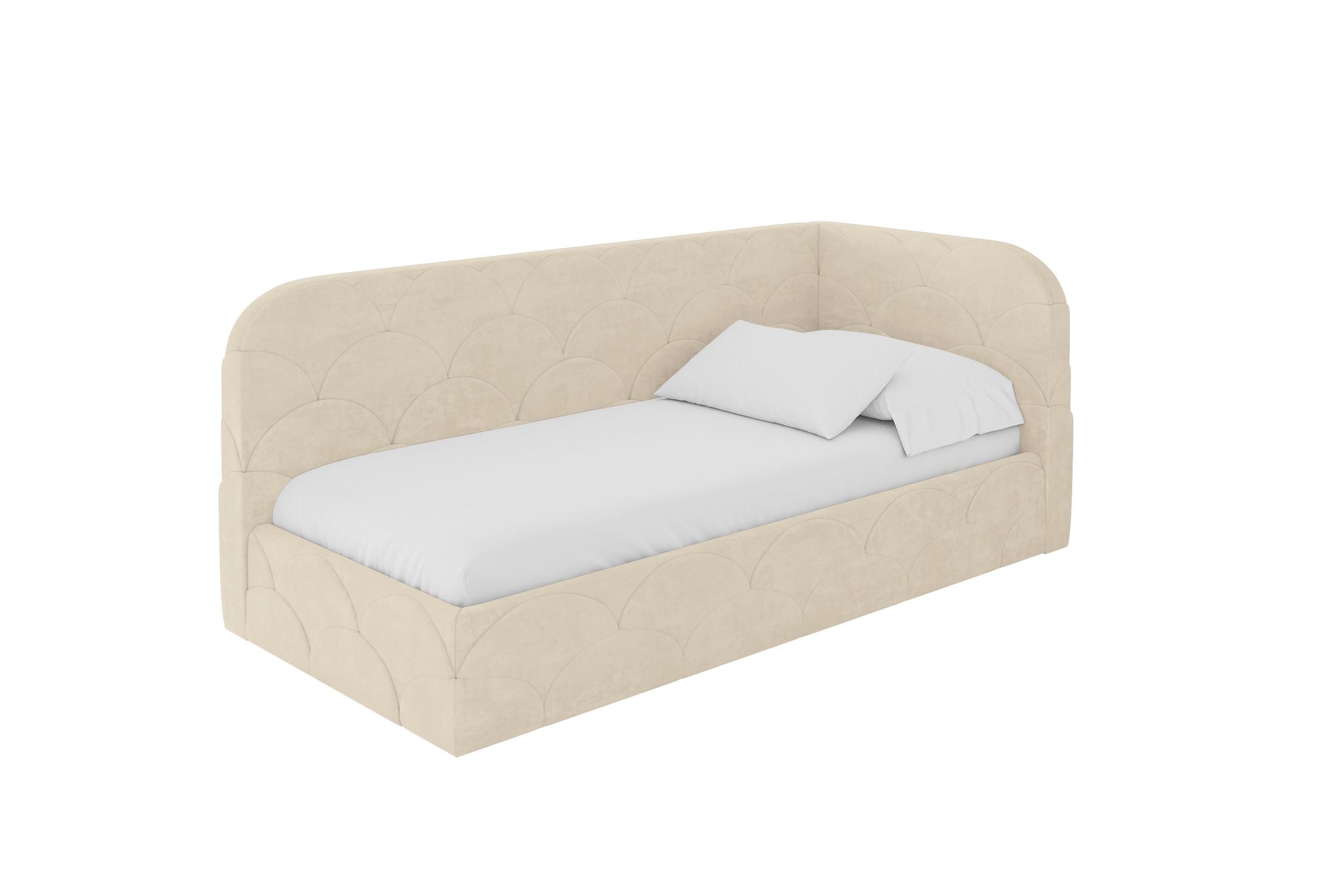 EINZELLBETT Jugendbett mit Bettkasten, Links - ELRY 100x200 Beige - Beige, Holzwerkstoff/Textil (100/200cm) - ALTDECOR