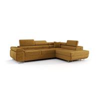 ECKSOFA Monaro Mit Schlaffunktion - Gelb, Holzwerkstoff/Textil (275/202cm) - Fun Möbel