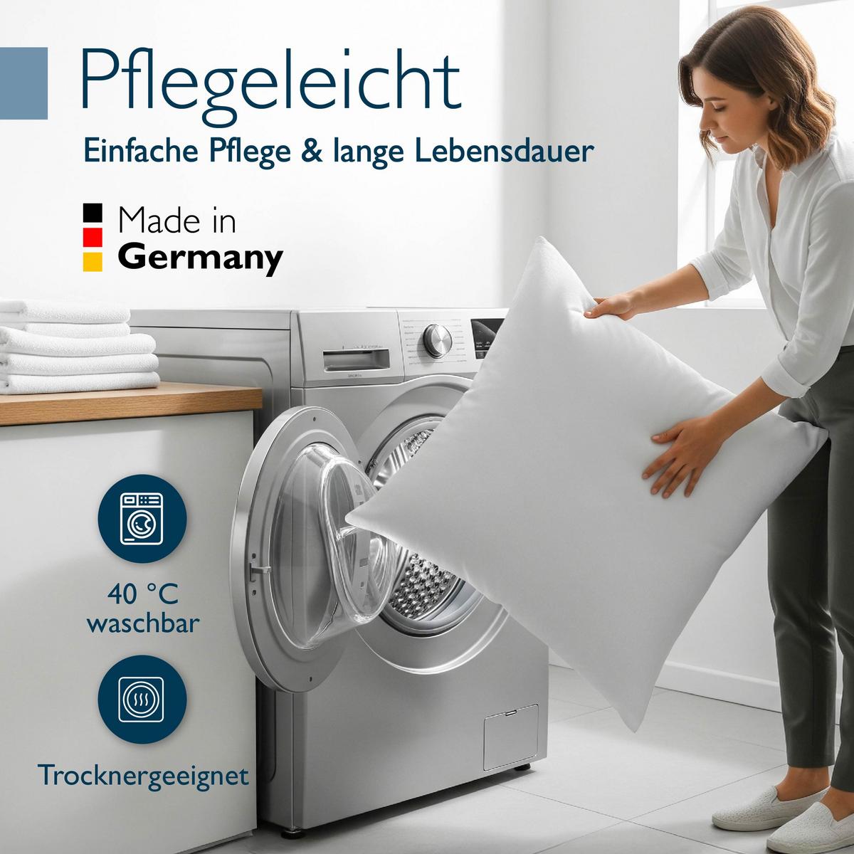 KOPFKISSEN BeauNuit FK 80x80cm Weiß - Weiß, Textil (80/80cm) - Beautissu 