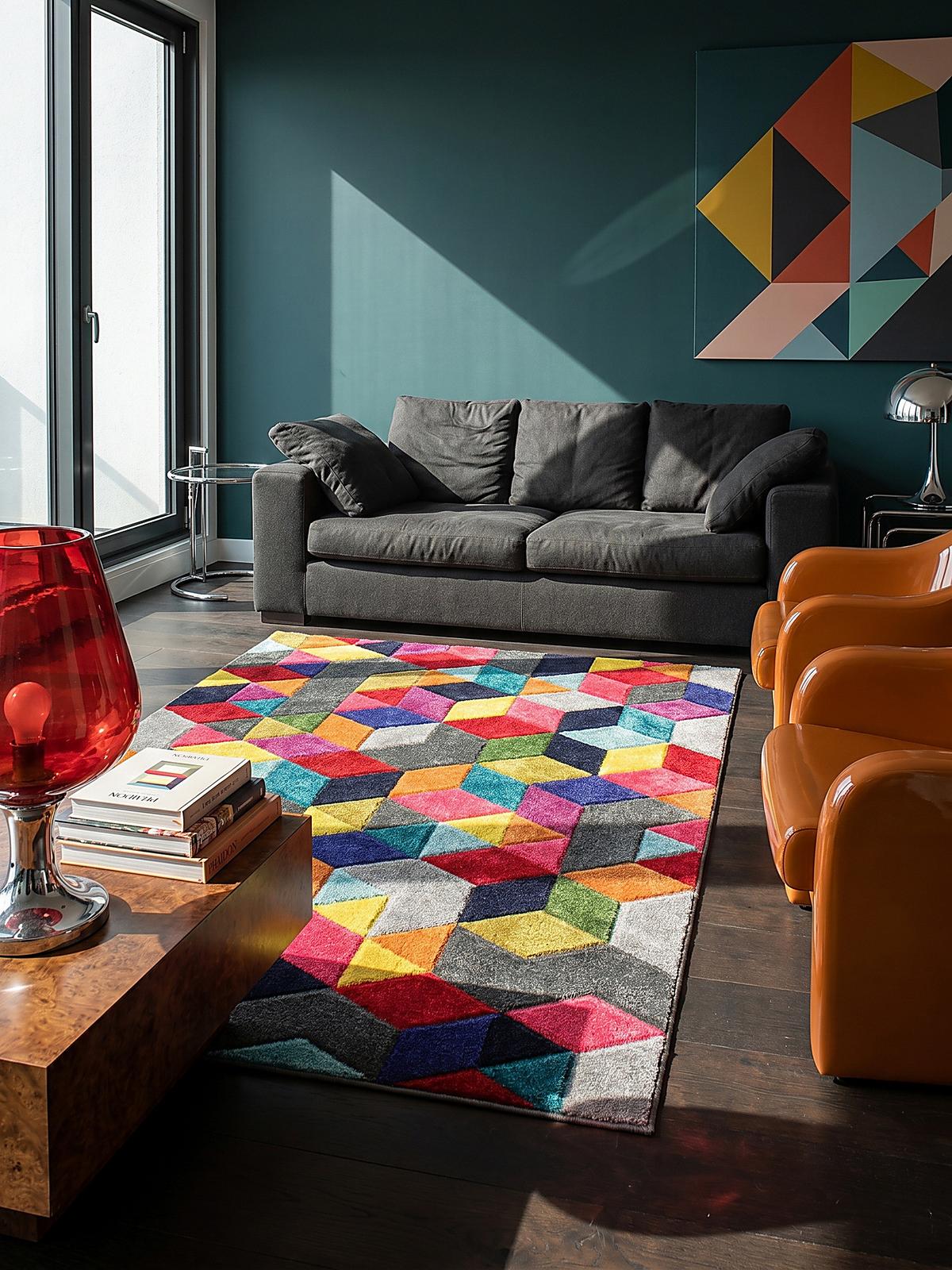 TEPPICH MEON, geometrisch, aus Polypropylen, Bunt, 200 x 290 cm - Multicolor, Textil (290/200cm) - KADIMA DESIGN