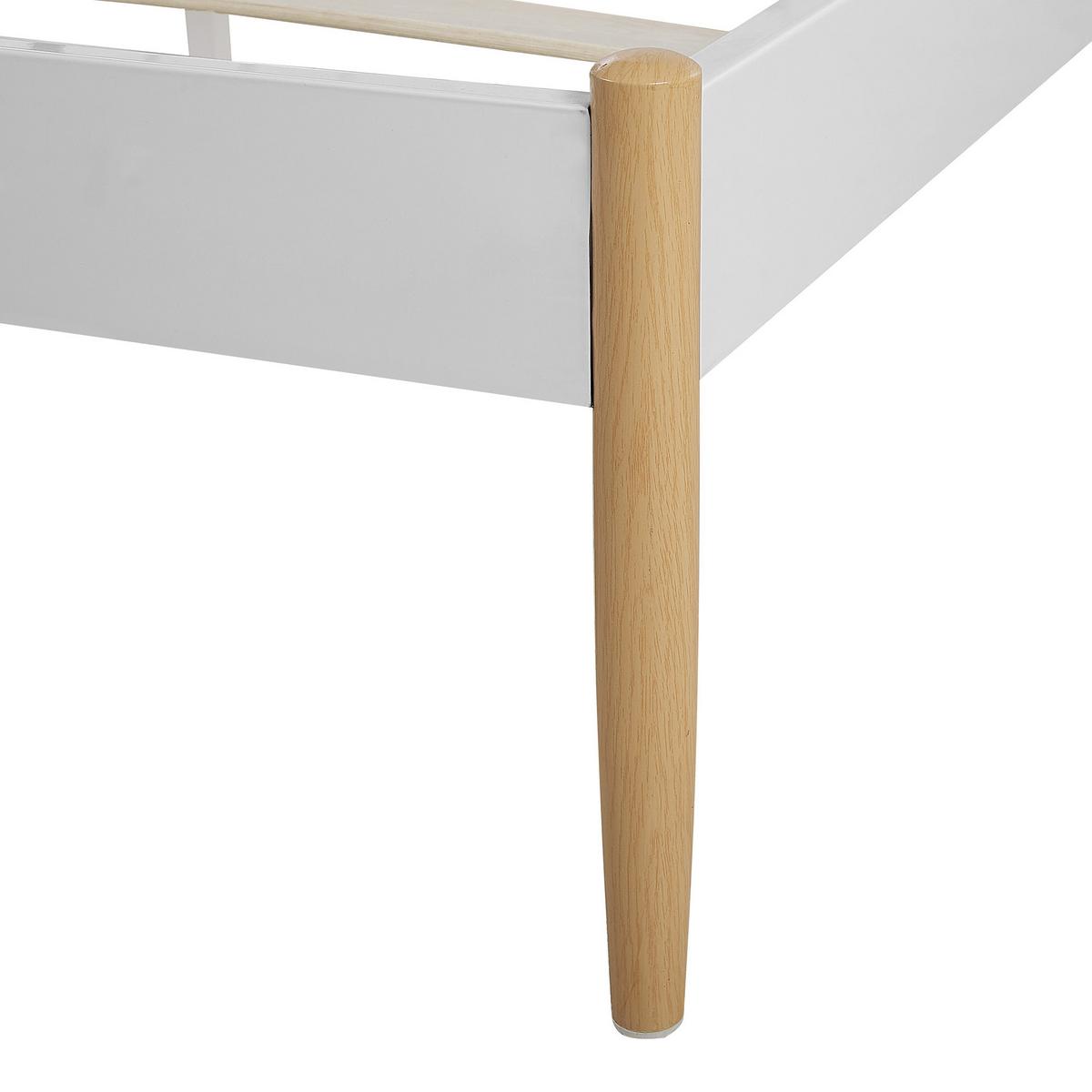 METALLBETT 180/200cm Weiß Maurs - Weiß, Metall (180/200cm) - Beliani