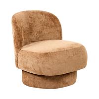 DREHSESSEL Goldbraun Aylo - Braun, Textil (60/65/70cm) - Beliani